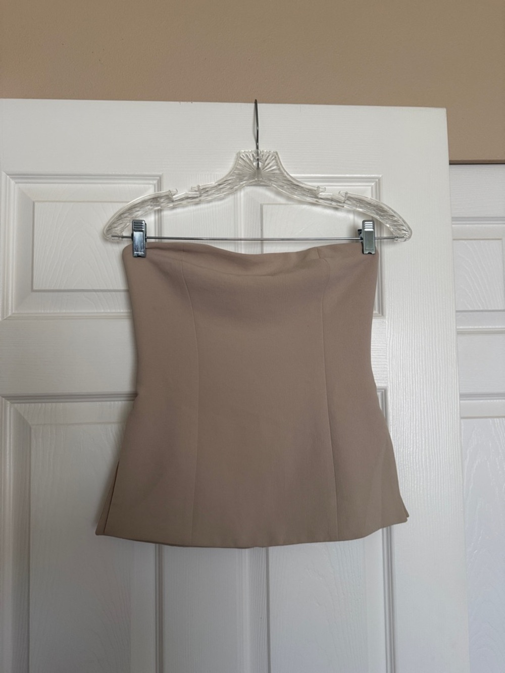 Aritzia Strapless Beige/Camel Tube Top
